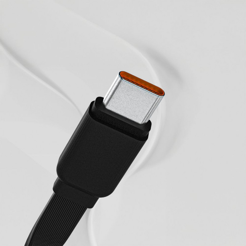 Powerbank Dudao K32 22,5 W 10000 mAh z wbudowanym kablem USB-C/Lightning – czarny