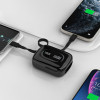 Powerbank Dudao K32 22,5 W 10000 mAh z wbudowanym kablem USB-C/Lightning – czarny