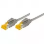 Kabel krosowy (patchcord) Tecline Cat6a S/FTP RJ45, 2 m, szary, LSZH
