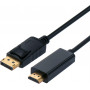 Kabel DisplayPort Secomp, 2 m, 4K, czarny