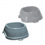 Miska dla zwierząt Stefanplast Break 2 0,6 l, 19x19x7 cm, szara/niebieska, wzór losowy