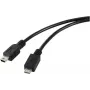 Kabel Renkforce USB 2.0 Micro-USB do Mini-USB, 0,5 m, czarny