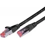 Kabel krosowy Wirewin Cat6 S/FTP, 1,5 m, czarny