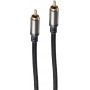 Kabel audio shiverpeaks BS20-40155 RCA, wtyk RCA – wtyk RCA, złocone styki, 1,5 m, czarny