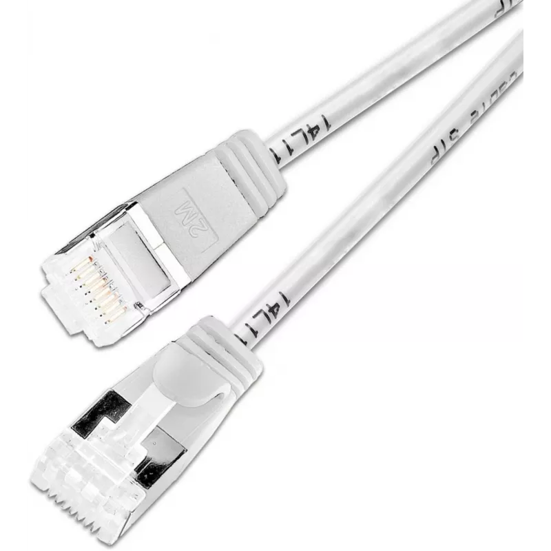 Kabel krosowy Wirewin Slim Cat6a Light, okrągły, U/FTP, Ø 3,8 mm, biały (PKW-LIGHT-STP-K6A 0.15 WS)