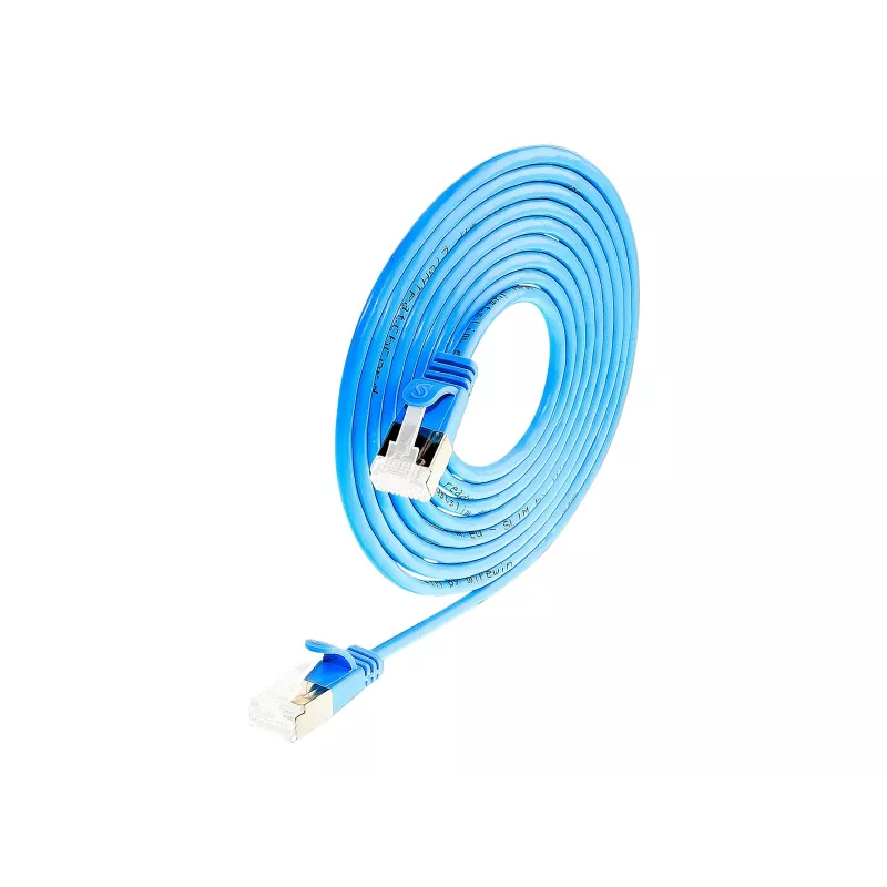 Kabel krosowy Wirewin Slim Cat6a U/FTP RJ45, 0,25 m, niebieski