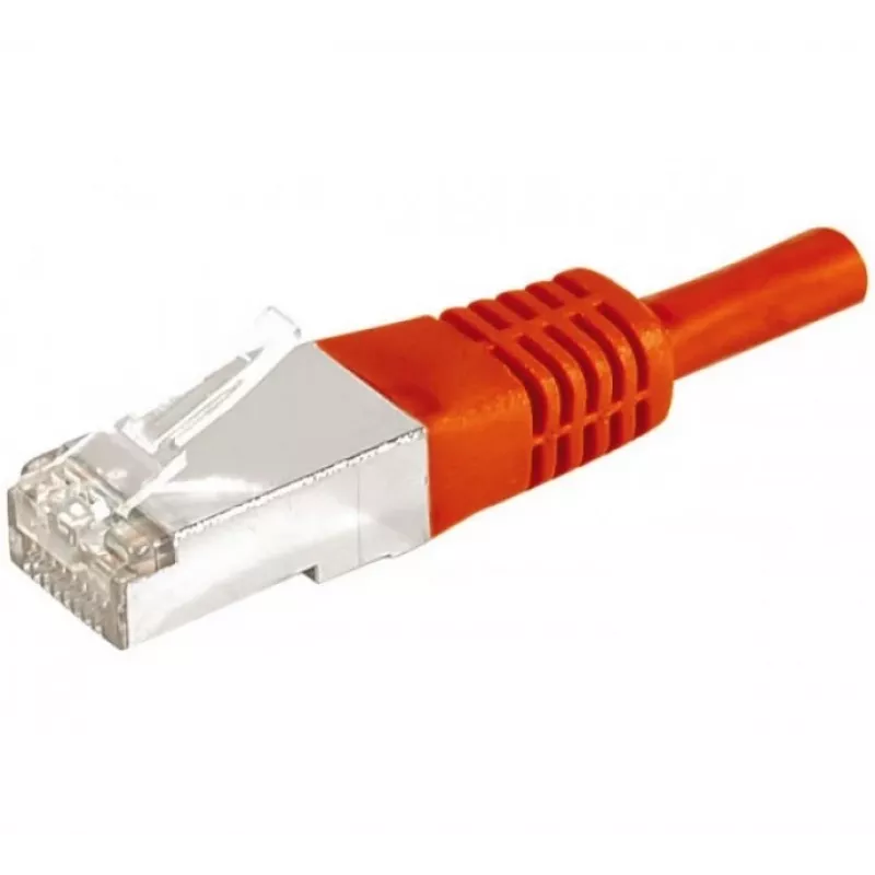Kabel krosowy Exertis Connect Cat6a F/UTP RJ45 z wąskim odciążeniem, 2 m, czerwony (859535)