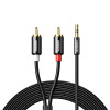 Kabel audio UGREEN AV116 RCA do AUX 3,5 mm 1 m – czarny