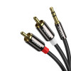 Kabel audio UGREEN AV116 RCA do AUX 3,5 mm 1 m – czarny