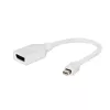 Adapter Gembird Mini DisplayPort na DisplayPort, biały