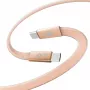 Kabel TB USB 2.0 USB-C do USB-C, płaski, 1 m, 60 W, brzoskwiniowy