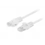 Kabel krosowy Lanberg Cat5e U/UTP RJ45, 0,25 m, biały, 10 szt.