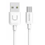 USAMS US-SJ098 U-Turn Micro USB do USB kabel do przesyłania danych i szybkiego ładowania, 2 A, 1 m, biały
