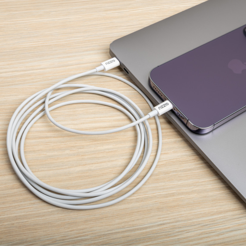 Gizzu Kabel USB-C na Lightning, 1,8 m, 27 W PD, Biały (GCPU2L18)