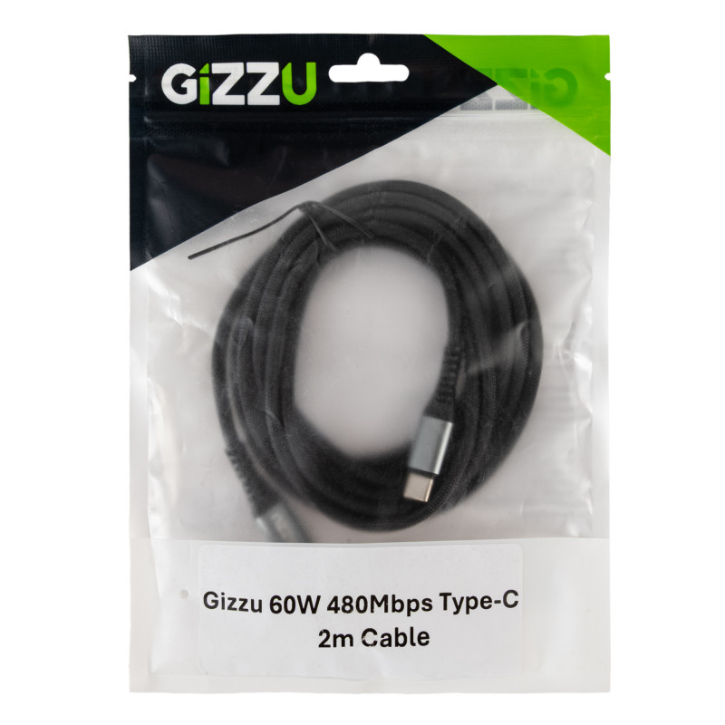 Kabel GIZZU Type-C 60W 480Mbps 2m