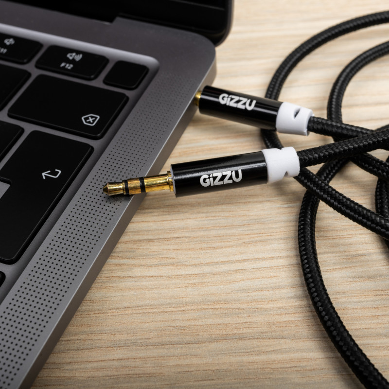 Kabel AUX 3,5 mm Gizzu 2 m – czarny