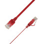 Płaski kabel krosowy Linkit U/UTP Cat6A, 0,75 m, czerwony