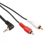 Kabel audio Maclean MCTV-824 3,5 mm mini jack – 2x RCA, 1 m, czarny