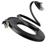 Płaski kabel krosowy Ugreen Cat6 U/UTP RJ45, 0,5 m, czarny