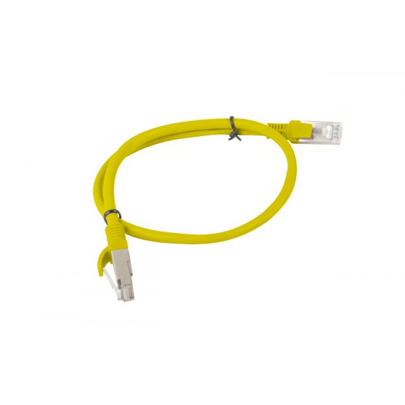 Kabel krosowy Lanberg Cat6 U/UTP RJ45, 0,5 m, żółty