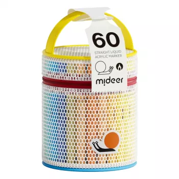 mideer markery akrylowe w płynie z końcówką pędzelkową – 60 kolorów w tubie