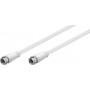 Kabel antenowy SAT Goobay (klasa A+, >95 dB), 3x ekranowany, 5 m, biały – wtyk F > wtyk F (w pełni ekranowany)