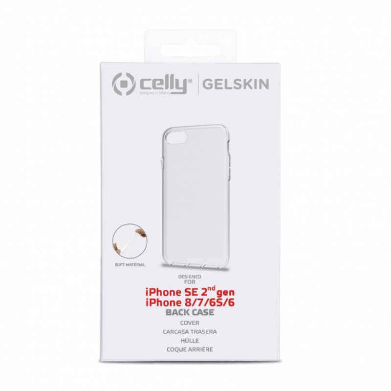 CELLY Gelskin etui tylne iPhone SE 2022 / iPhone SE 2020/8/7/6s/6, przezroczyste