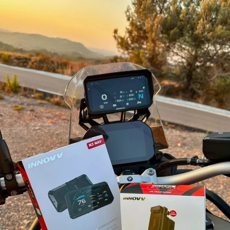 INNOVV N3 Uniwersalny szybkozłączny inteligentny wyświetlacz motocyklowy z CarPlay, kamerami i TPMS