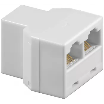 goobay T-Adapter rozdzielacz ISDN biały