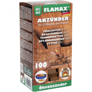 Flamax Ekologiczne Kostki do Rozpalania, 100 szt.