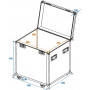 Roadinger uniwersalna skrzynia transportowa (Tour Case), 60 cm, na kółkach, Pro (30126416)