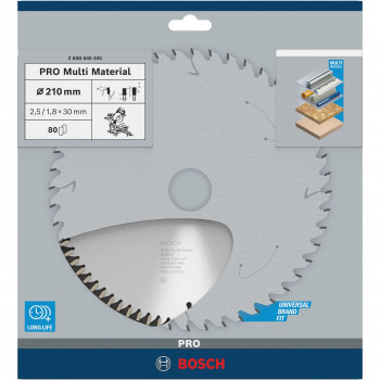 Bosch PRO Multi Material tarcza pilarska, Ø 210mm, 80T (otwór 30mm, do pil ukosowych i poprzecznych)