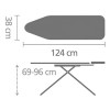 Deska do prasowania Brabantia B, 124 x 38 cm, Denim Black