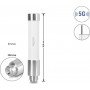 Delock 5G 3700 - 4200 MHz antena wtyk SMA 3 dBi dookólna sztywna zewnętrzna biała 10 cm