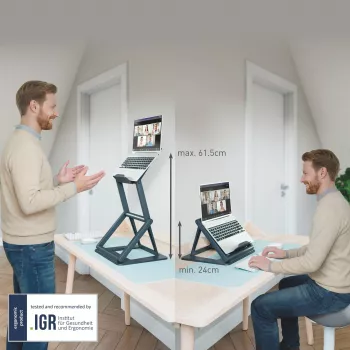 Leitz Ergo 2-in-1 Podstawka pod laptopa do pracy siedzącej i stojącej, czarna (65890089)
