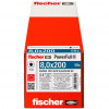 Fischer wkręt konstrukcyjny do drewna PowerFull II 8.0x200 ZK TX VG (50 szt., pełny gwint, ocynkowany)