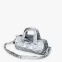 Torba Weekender LOQI Metallic – Srebrny Puffy (średnia)
