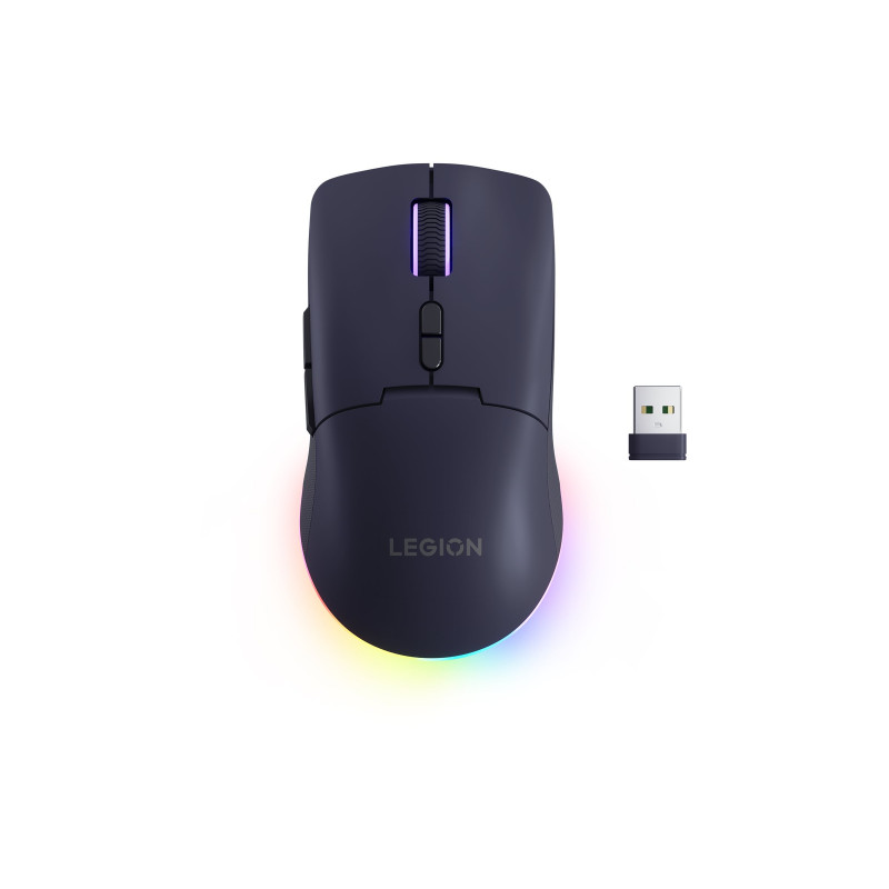 Mysz gamingowa Lenovo Legion M220 RGB bezprzewodowa, 2,4 GHz / Bluetooth / przewodowa, Nebula Purple (GY51V60439)