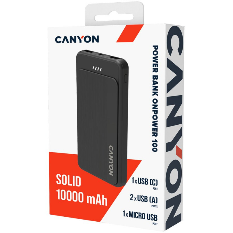 Power bank CANYON OnPower 100 10000mAh czarny