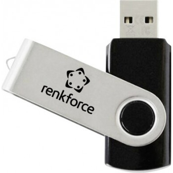 Renkforce RF-USBS-180 1GB USB 2.0 Flash Drive, Czarny/Srebrny (RF-7557590)