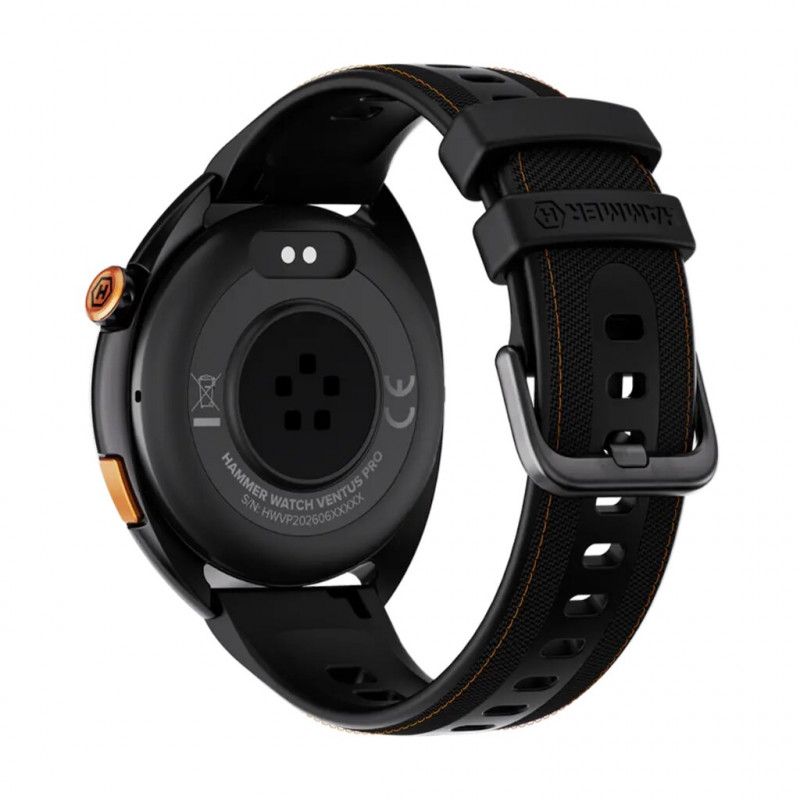 Smartwatch Hammer Ventus PRO, GPS, 1,43 inch AMOLED, wodoodporny, czarny