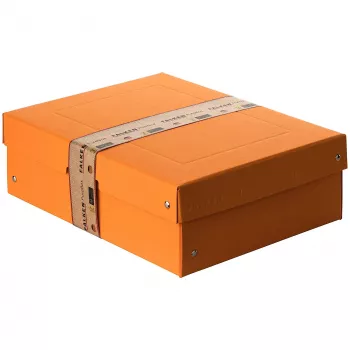 FALKEN PURE pudełko do przechowywania 1250 arkuszy pastelowy pomarańczowy 24,0 x 32,0 x 10,0 cm