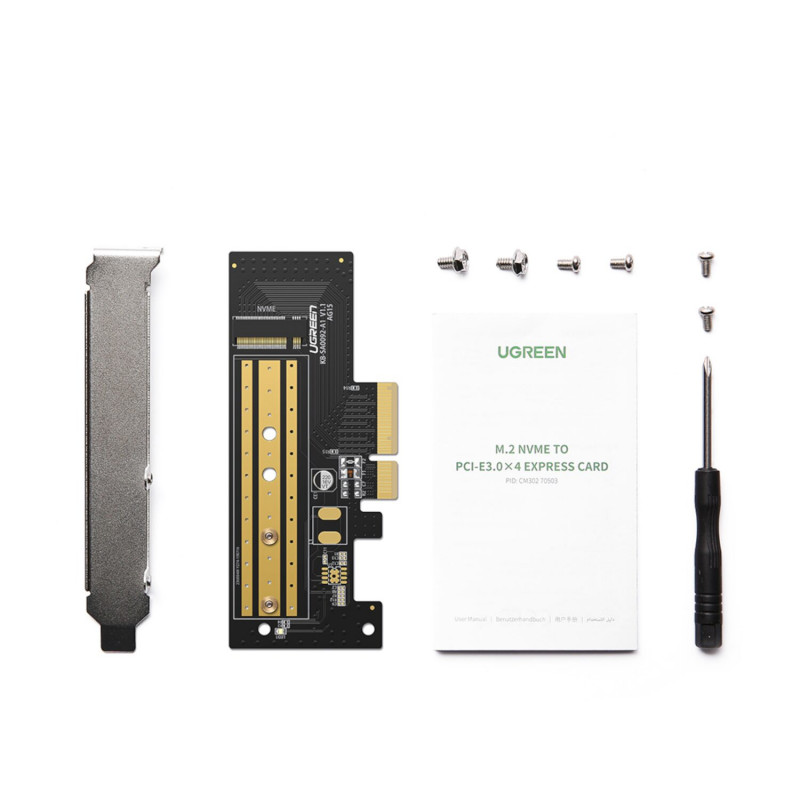 Karta adapter UGREEN CM302 M.2 NVMe SSD na PCIe 3.0 x4 (CM302-70503)