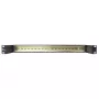 Getfort 19 inch szyna montażowa DIN 1U do szaf rack, stalowa - czarna (GF-DIN)