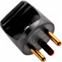 Microconnect wtyk zasilania (okrągły), czarny