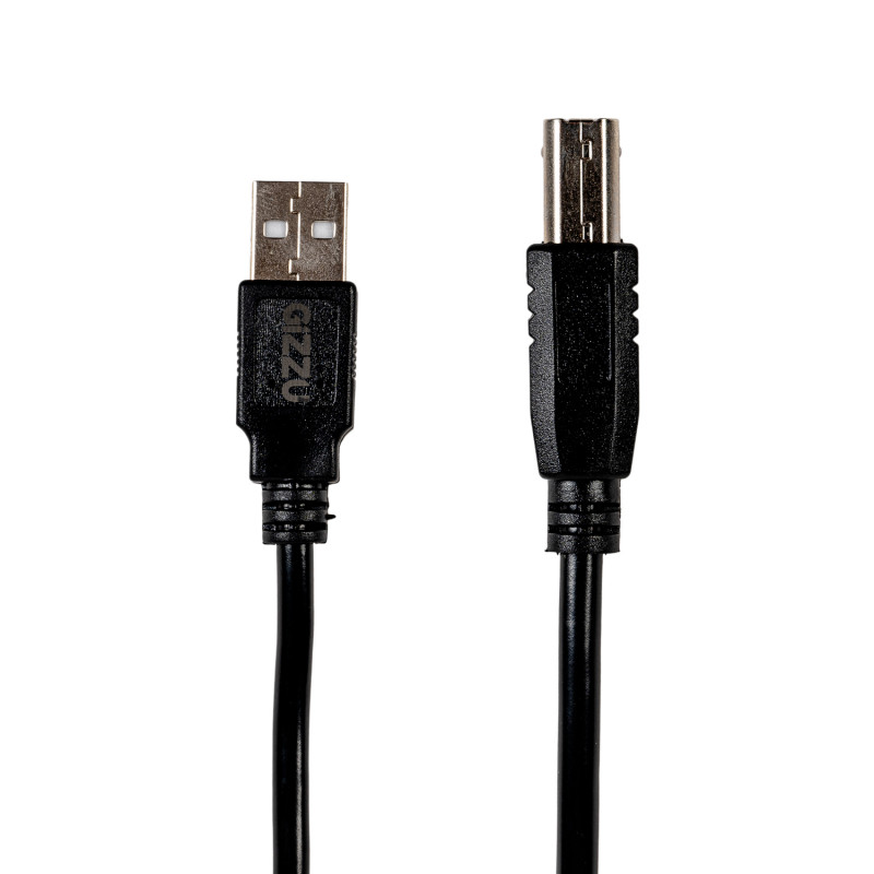 Kabel drukarki Gizzu USB 2.0 USB-A do USB-B, 1,5 m, czarny (GCPU2AB15)