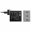 SHARGE Pixel 140 GaN Ładowarka, 140W, 3x USB-C, wyświetlacz matrycowy - szary