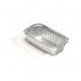 Tacki aluminiowe STARPAK z pokrywką 700 ml srebrne