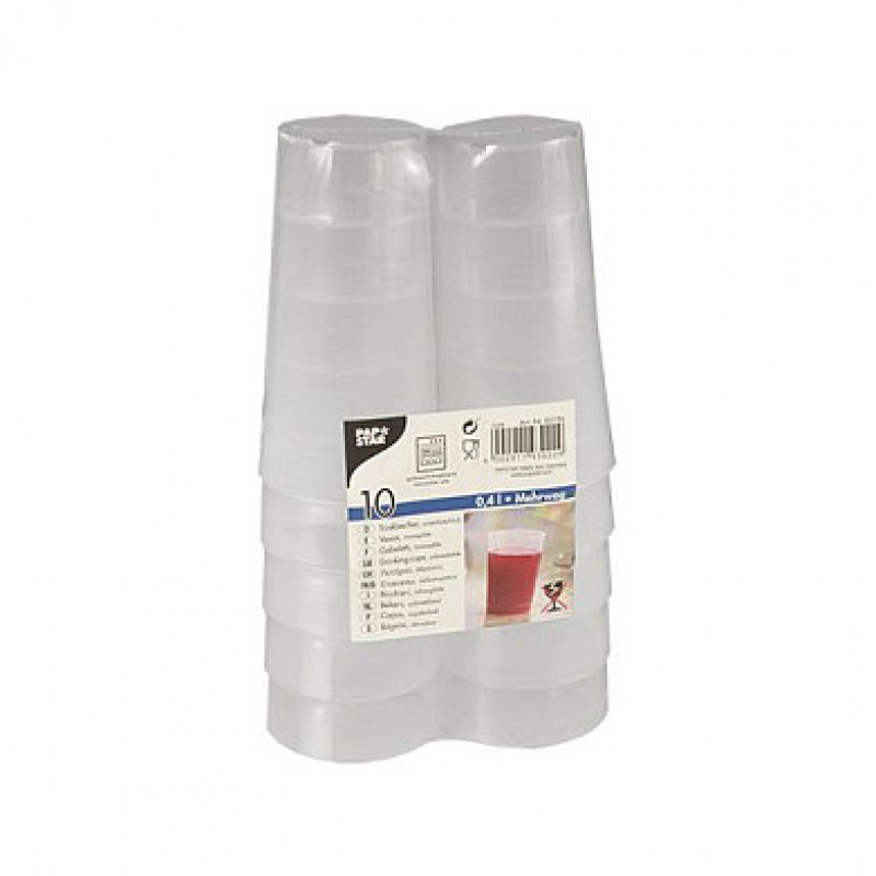PAPSTAR wielorazowy kubek do picia 7,5 cm 0,4 l przezroczysty