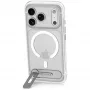 Decoded AntiMicrobial Hybrid Stand Backcover – etui z podstawką do iPhone 18 Pro Max / 17 Pro Max kompatybilne z MagSafe (mrożona biel)